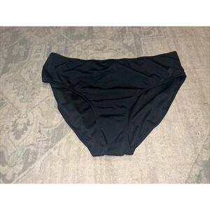 New FULLFITALL Swim Bikini Bottom Black Lined  Full Coverage Womens Plus Sz 24‎